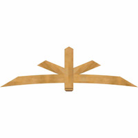 96"W x 28"H x 04"D x 6"F, 07/12 Pitch, Alberta Rough Sawn Timber Gable Bracket, Western Red Cedar