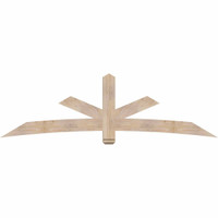 96"W x 28"H x 3 1/2"D x 5 1/2"F, 07/12 Pitch, Alberta Smooth Timber Gable Bracket, Douglas Fir