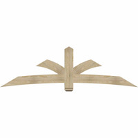 96"W x 28"H x 04"D x 6"F, 07/12 Pitch, Davenport Rough Sawn Timber Gable Bracket, Douglas Fir