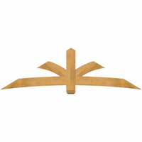 96"W x 28"H x 04"D x 6"F, 07/12 Pitch, Davenport Rough Sawn Timber Gable Bracket, Western Red Cedar