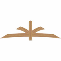96"W x 28"H x 3 1/2"D x 5 1/2"F, 07/12 Pitch, Davenport Smooth Timber Gable Bracket, Western Red Cedar