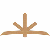 84"W x 38"H x 5 1/2"D x 5 1/2"F, 11/12 Pitch, Alberta Smooth Timber Gable Bracket, Western Red Cedar