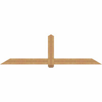 96"W x 28"H x 3 1/2"D x 5 1/2"F, 07/12 Pitch, Eugene Smooth Timber Gable Bracket, Western Red Cedar