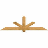 96"W x 28"H x 04"D x 6"F, 07/12 Pitch, Kennewick Rough Sawn Timber Gable Bracket, Western Red Cedar