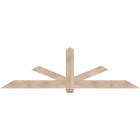 96"W x 28"H x 3 1/2"D x 5 1/2"F, 07/12 Pitch, Kennewick Smooth Timber Gable Bracket, Douglas Fir