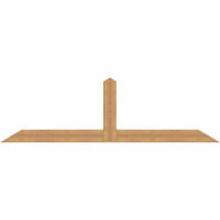 96"W x 28"H x 3 1/2"D x 5 1/2"F, 07/12 Pitch, Portland Smooth Timber Gable Bracket, Western Red Cedar