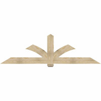 96"W x 28"H x 04"D x 6"F, 07/12 Pitch, Redmond Rough Sawn Timber Gable Bracket, Douglas Fir
