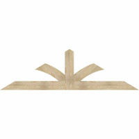 96"W x 28"H x 04"D x 6"F, 07/12 Pitch, Richland Rough Sawn Timber Gable Bracket, Douglas Fir