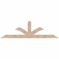 96"W x 28"H x 3 1/2"D x 5 1/2"F, 07/12 Pitch, Richland Smooth Timber Gable Bracket, Douglas Fir