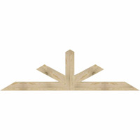 96"W x 28"H x 04"D x 6"F, 07/12 Pitch, Saratoga Rough Sawn Timber Gable Bracket, Douglas Fir