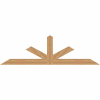 96"W x 28"H x 3 1/2"D x 5 1/2"F, 07/12 Pitch, Saratoga Smooth Timber Gable Bracket, Western Red Cedar