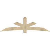 96"W x 28"H x 06"D x 6"F, 07/12 Pitch, Alberta Rough Sawn Timber Gable Bracket, Douglas Fir