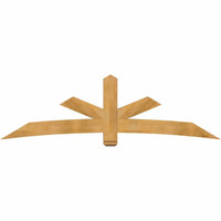 96"W x 28"H x 06"D x 6"F, 07/12 Pitch, Alberta Rough Sawn Timber Gable Bracket, Western Red Cedar