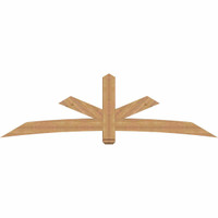 96"W x 28"H x 5 1/2"D x 5 1/2"F, 07/12 Pitch, Alberta Smooth Timber Gable Bracket, Western Red Cedar