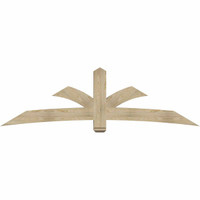 96"W x 28"H x 06"D x 6"F, 07/12 Pitch, Davenport Rough Sawn Timber Gable Bracket, Douglas Fir