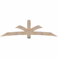96"W x 28"H x 5 1/2"D x 5 1/2"F, 07/12 Pitch, Davenport Smooth Timber Gable Bracket, Douglas Fir