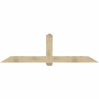96"W x 28"H x 06"D x 6"F, 07/12 Pitch, Eugene Rough Sawn Timber Gable Bracket, Douglas Fir