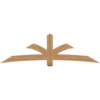 96"W x 28"H x 5 1/2"D x 5 1/2"F, 07/12 Pitch, Davenport Smooth Timber Gable Bracket, Western Red Cedar
