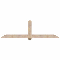 96"W x 28"H x 5 1/2"D x 5 1/2"F, 07/12 Pitch, Eugene Smooth Timber Gable Bracket, Douglas Fir