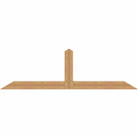 96"W x 28"H x 5 1/2"D x 5 1/2"F, 07/12 Pitch, Portland Smooth Timber Gable Bracket, Western Red Cedar