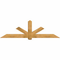 96"W x 28"H x 06"D x 6"F, 07/12 Pitch, Kennewick Rough Sawn Timber Gable Bracket, Western Red Cedar