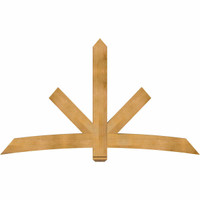 84"W x 49"H x 04"D x 6"F, 14/12 Pitch, Alberta Rough Sawn Timber Gable Bracket, Western Red Cedar