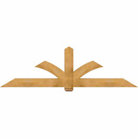 96"W x 28"H x 06"D x 6"F, 07/12 Pitch, Redmond Rough Sawn Timber Gable Bracket, Western Red Cedar