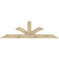 96"W x 28"H x 06"D x 6"F, 07/12 Pitch, Richland Rough Sawn Timber Gable Bracket, Douglas Fir
