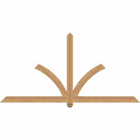 84"W x 42"H x 3 1/2"D x 3 1/2"F, 12/12 Pitch, Redmond Smooth Timber Gable Bracket, Western Red Cedar