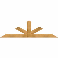 96"W x 28"H x 06"D x 6"F, 07/12 Pitch, Saratoga Rough Sawn Timber Gable Bracket, Western Red Cedar