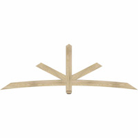 96"W x 32"H x 04"D x 4"F, 08/12 Pitch, Alberta Rough Sawn Timber Gable Bracket, Douglas Fir