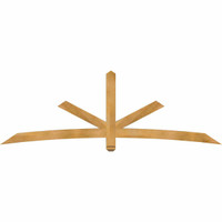 96"W x 32"H x 04"D x 4"F, 08/12 Pitch, Alberta Rough Sawn Timber Gable Bracket, Western Red Cedar