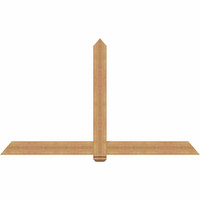 84"W x 49"H x 3 1/2"D x 5 1/2"F, 14/12 Pitch, Eugene Smooth Timber Gable Bracket, Western Red Cedar