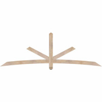 96"W x 32"H x 3 1/2"D x 3 1/2"F, 08/12 Pitch, Alberta Smooth Timber Gable Bracket, Douglas Fir