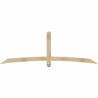 96"W x 32"H x 04"D x 4"F, 08/12 Pitch, Bellingham Rough Sawn Timber Gable Bracket, Douglas Fir