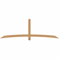 96"W x 32"H x 3 1/2"D x 3 1/2"F, 08/12 Pitch, Bellingham Smooth Timber Gable Bracket, Western Red Cedar