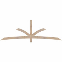 96"W x 32"H x 3 1/2"D x 3 1/2"F, 08/12 Pitch, Davenport Smooth Timber Gable Bracket, Douglas Fir
