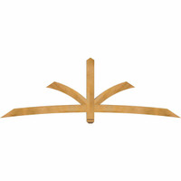 96"W x 32"H x 04"D x 4"F, 08/12 Pitch, Davenport Rough Sawn Timber Gable Bracket, Western Red Cedar