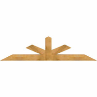 96"W x 24"H x 06"D x 6"F, 06/12 Pitch, Saratoga Rough Sawn Timber Gable Bracket, Western Red Cedar