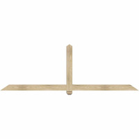 96"W x 32"H x 04"D x 4"F, 08/12 Pitch, Eugene Rough Sawn Timber Gable Bracket, Douglas Fir
