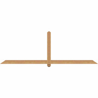 96"W x 32"H x 3 1/2"D x 3 1/2"F, 08/12 Pitch, Eugene Smooth Timber Gable Bracket, Western Red Cedar