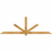 96"W x 32"H x 04"D x 4"F, 08/12 Pitch, Kennewick Rough Sawn Timber Gable Bracket, Western Red Cedar