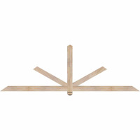 96"W x 32"H x 3 1/2"D x 3 1/2"F, 08/12 Pitch, Kennewick Smooth Timber Gable Bracket, Douglas Fir