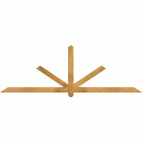 96"W x 32"H x 3 1/2"D x 3 1/2"F, 08/12 Pitch, Kennewick Smooth Timber Gable Bracket, Western Red Cedar