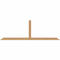 96"W x 32"H x 3 1/2"D x 3 1/2"F, 08/12 Pitch, Portland Smooth Timber Gable Bracket, Western Red Cedar