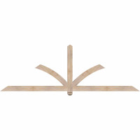 96"W x 32"H x 3 1/2"D x 3 1/2"F, 08/12 Pitch, Redmond Smooth Timber Gable Bracket, Douglas Fir