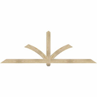96"W x 32"H x 04"D x 4"F, 08/12 Pitch, Redmond Rough Sawn Timber Gable Bracket, Douglas Fir