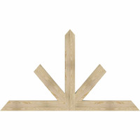 84"W x 49"H x 04"D x 6"F, 14/12 Pitch, Saratoga Rough Sawn Timber Gable Bracket, Douglas Fir