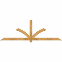 96"W x 32"H x 04"D x 4"F, 08/12 Pitch, Redmond Rough Sawn Timber Gable Bracket, Western Red Cedar