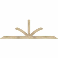 96"W x 32"H x 04"D x 4"F, 08/12 Pitch, Richland Rough Sawn Timber Gable Bracket, Douglas Fir